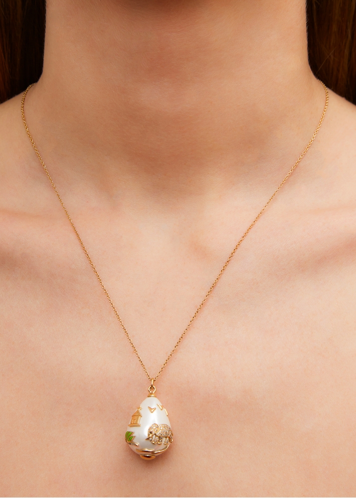 PENDENTIF SAFARI OR JAUNE