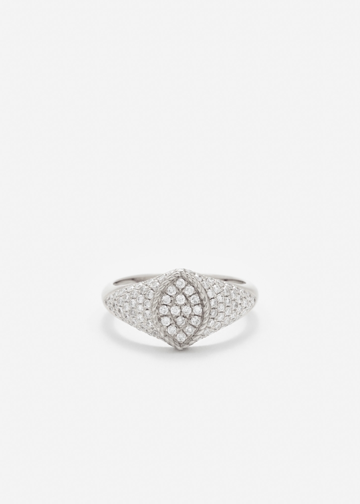 BABY CHEVALIÈRE MARQUISE FULL DIAMANTS OR BLANC