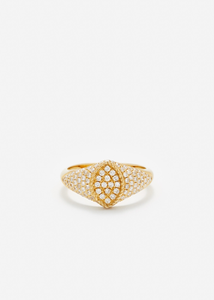 BABY CHEVALIÈRE MARQUISE FULL DIAMANTS OR JAUNE