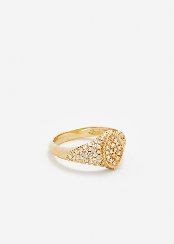 BABY CHEVALIÈRE MARQUISE FULL DIAMANTS OR JAUNE