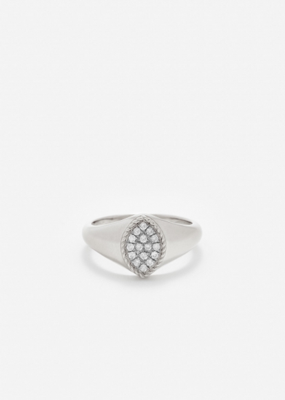 SET BABY CHEVALIÈRE MARQUISE DIAMANTS OR BLANC