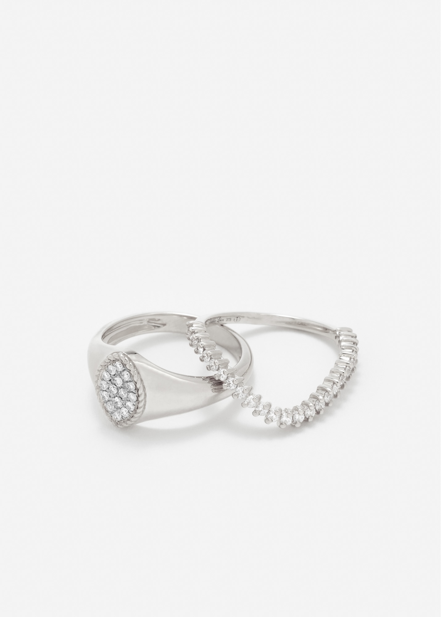 SET BABY CHEVALIÈRE MARQUISE DIAMANTS OR BLANC