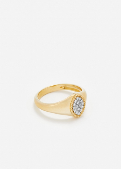 SET BABY CHEVALIÈRE MARQUISE DIAMANTS OR JAUNE