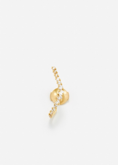 PUCE LIGNE VAGUE DIAMANTS OR JAUNE