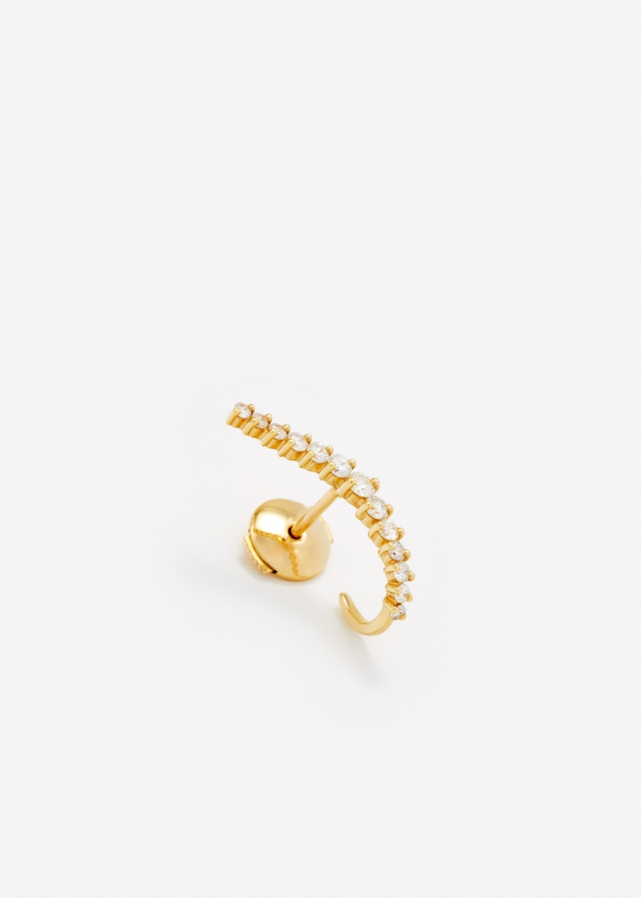 PUCE LIGNE VAGUE DIAMANTS OR JAUNE
