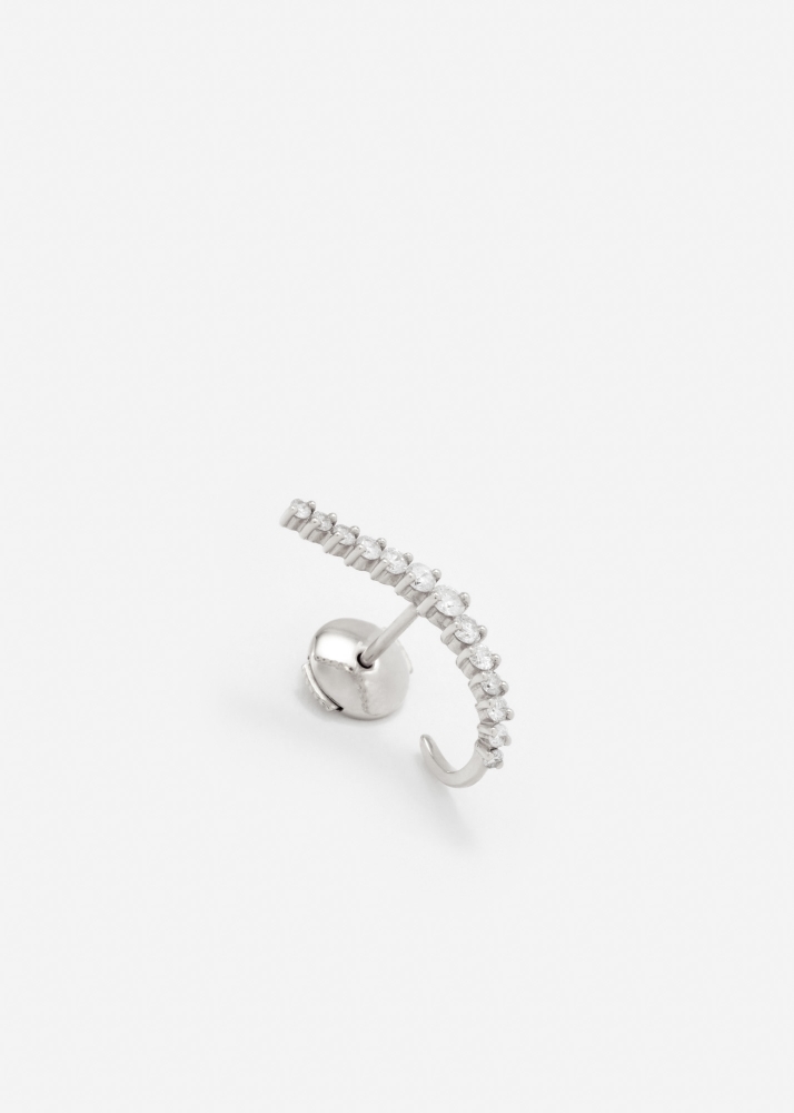 PUCE LIGNE VAGUE DIAMANTS OR BLANC