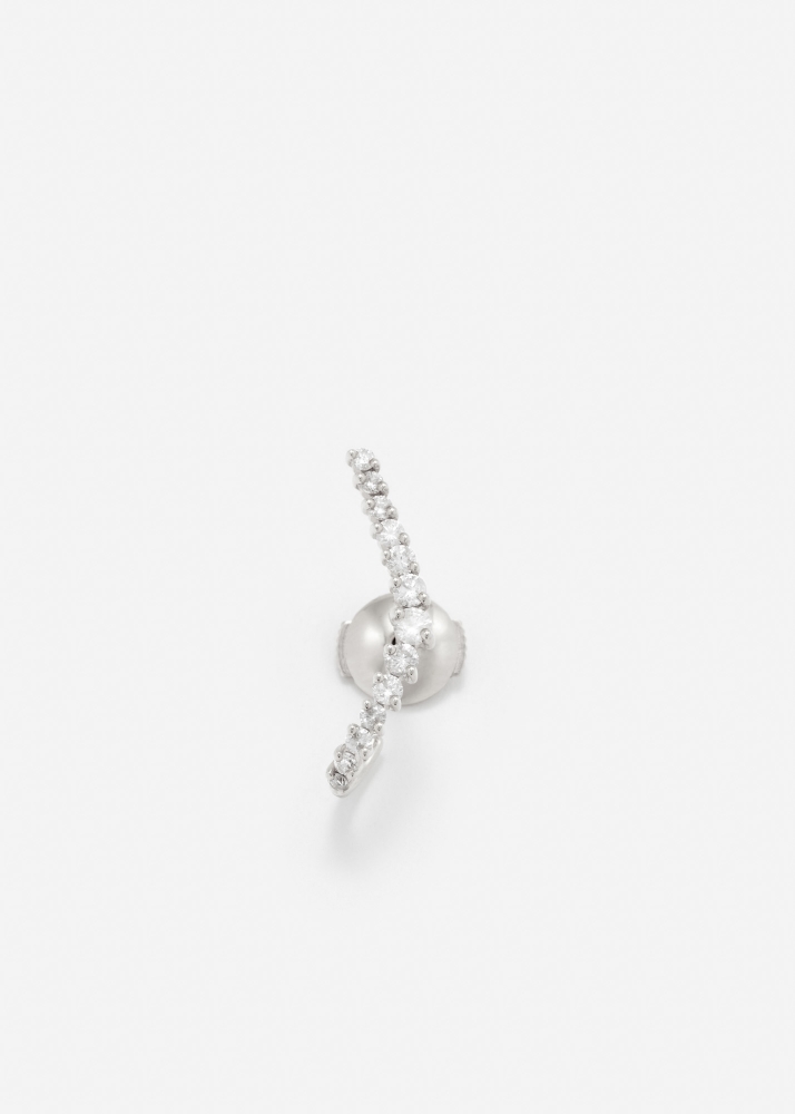 PUCE LIGNE VAGUE DIAMANTS OR BLANC