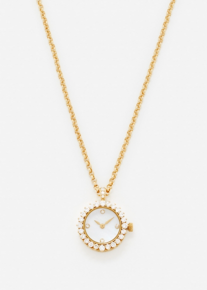 PENDENTIF L'HORLOGE DIAMANTS OR JAUNE