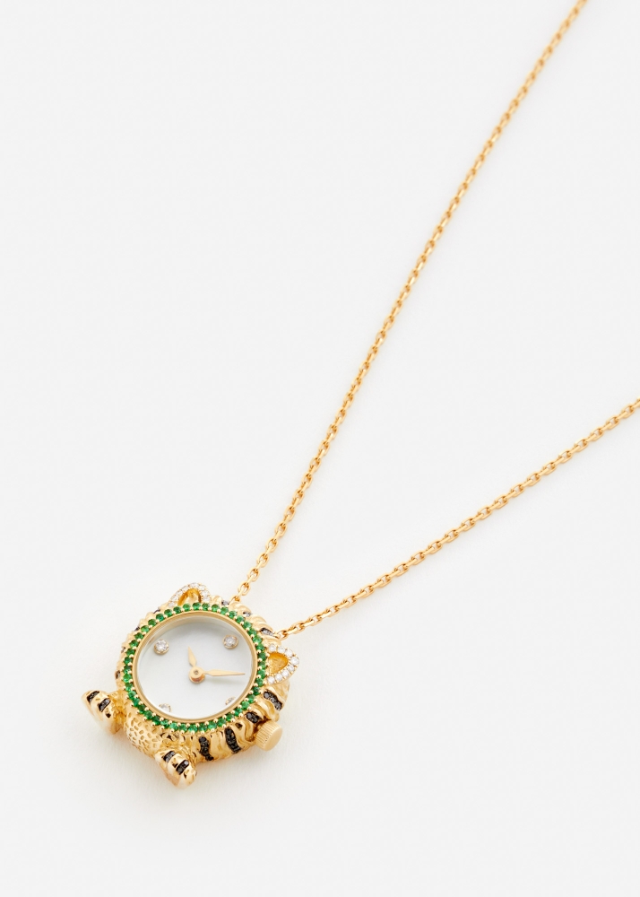 PENDENTIF L'HORLOGE PAPATTE OR JAUNE