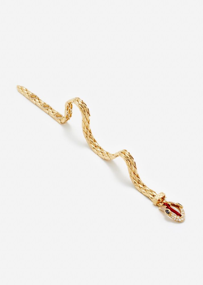BRACELET PYTHON GOLD OR JAUNE