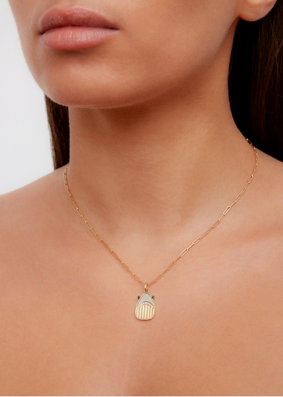 PENDENTIF REQUIN GOLD OR JAUNE