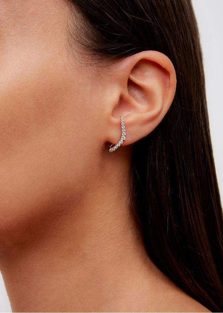 PUCE LIGNE VAGUE DIAMANTS OR BLANC