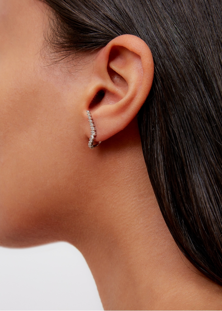 PUCE LIGNE VAGUE DIAMANTS OR BLANC