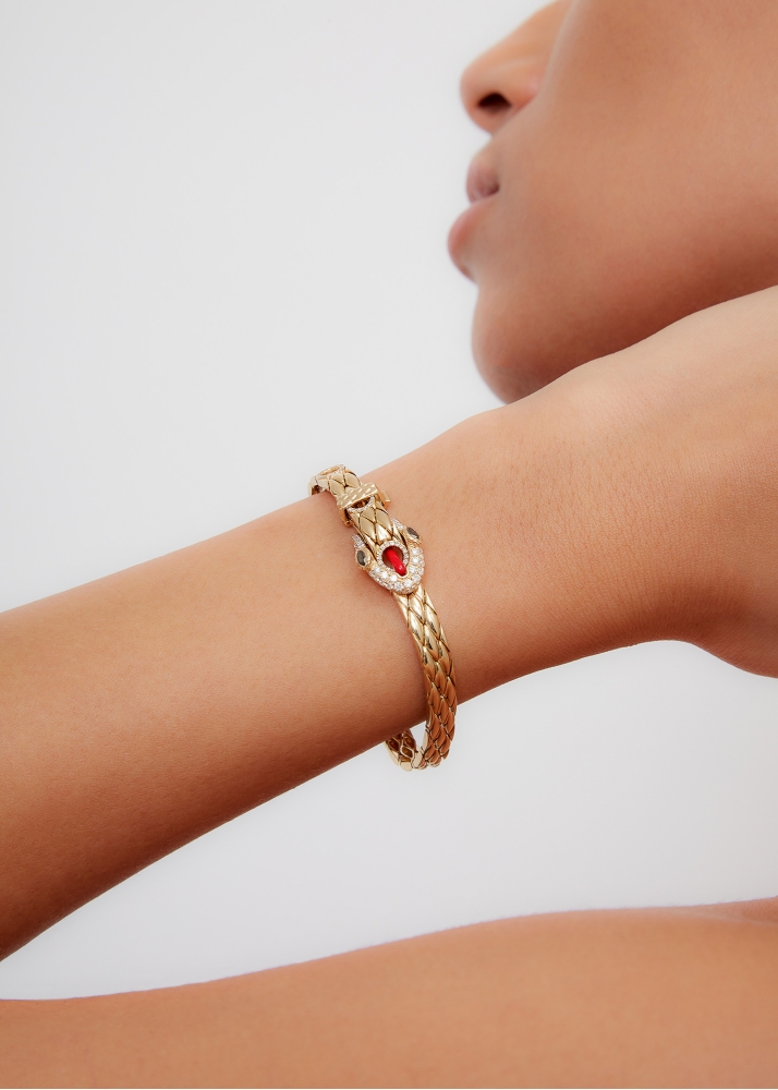 BRACELET PYTHON GOLD OR JAUNE