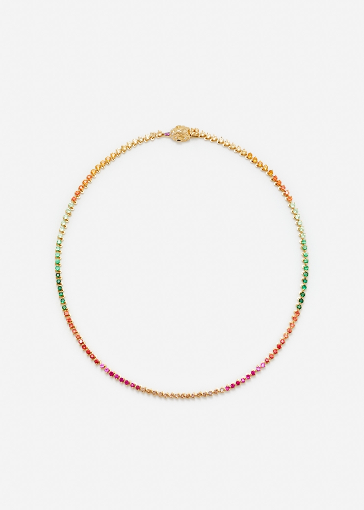 COLLIER RIVIÈRE PYTHON COULEUR OR JAUNE