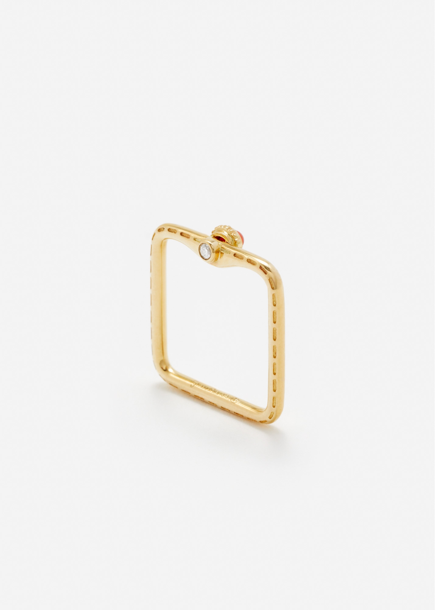 MINI BAGUE GOUSSET GOLD CORAIL OR JAUNE