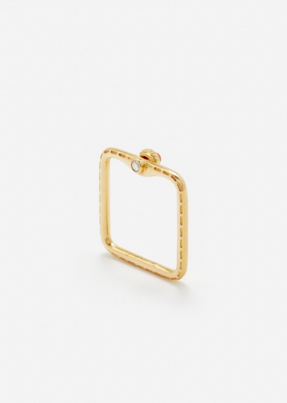 MINI BAGUE GOUSSET GOLD CORAIL OR JAUNE
