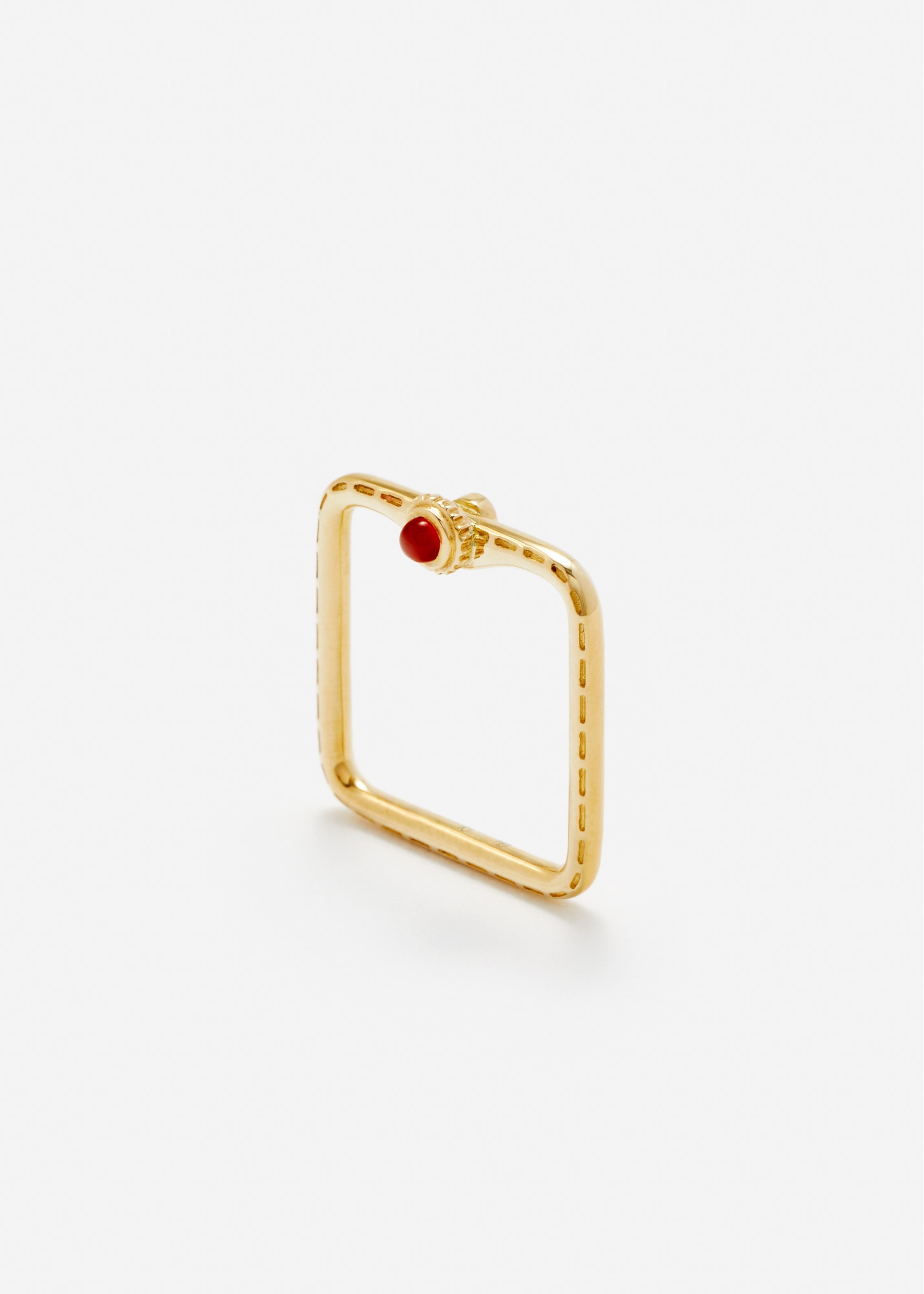 MINI BAGUE GOUSSET GOLD CORAIL OR JAUNE