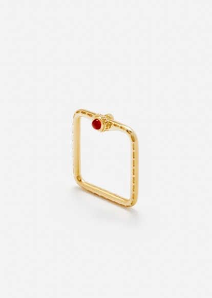 MINI BAGUE GOUSSET GOLD CORAIL OR JAUNE