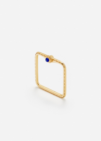 MINI BAGUE GOUSSET GOLD LAPIS LAZULI OR JAUNE