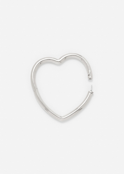 BRACELET JONC COEUR LISSE GM OR BLANC