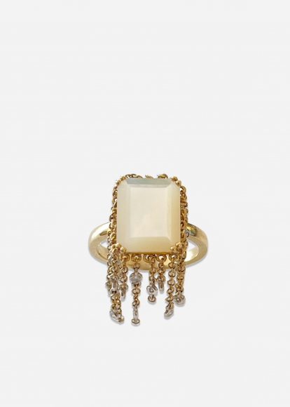 BAGUE CHA CHA CHA NACRE OR JAUNE