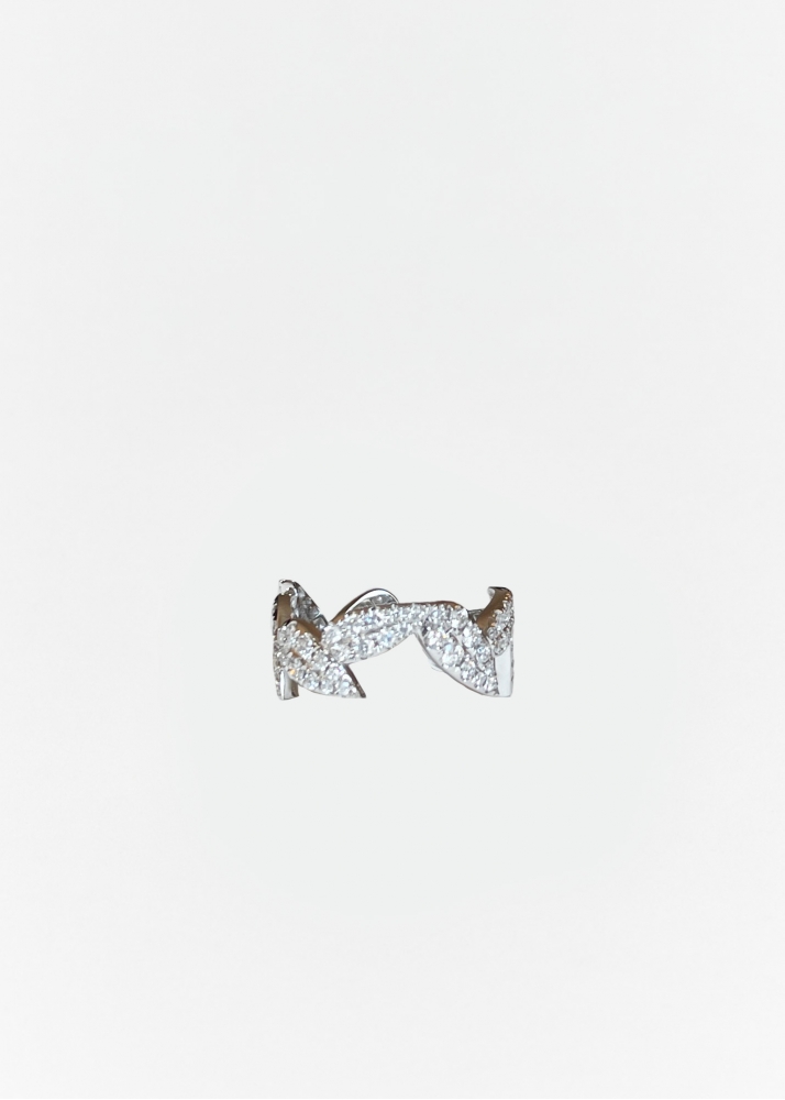 ALLIANCE POIRE DIAMANTS OR BLANC