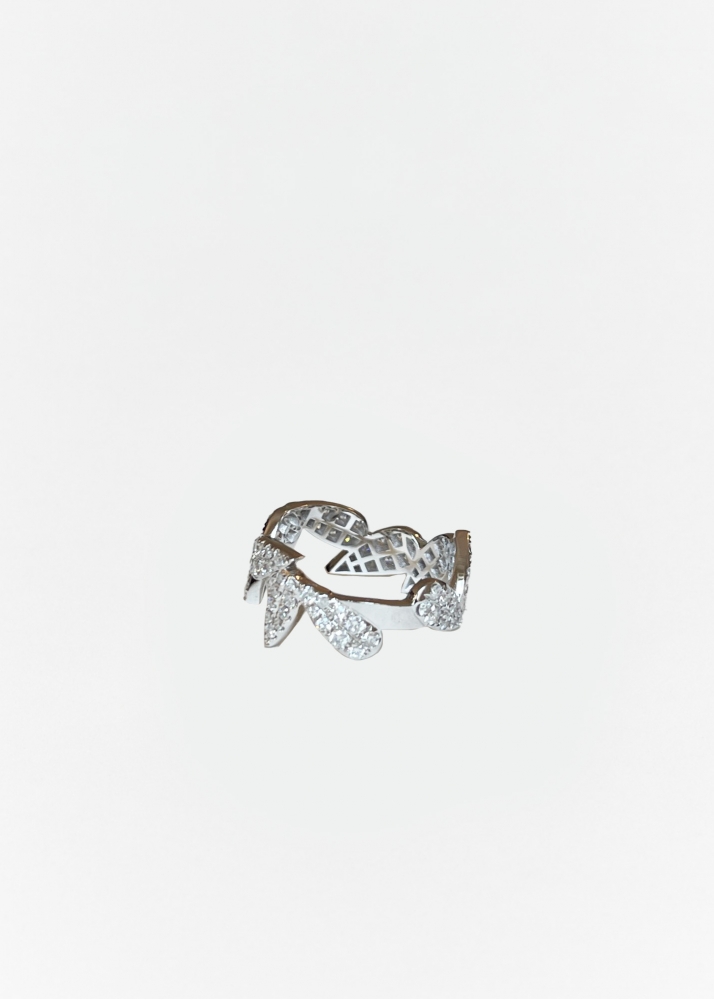 ALLIANCE POIRE DIAMANTS OR BLANC