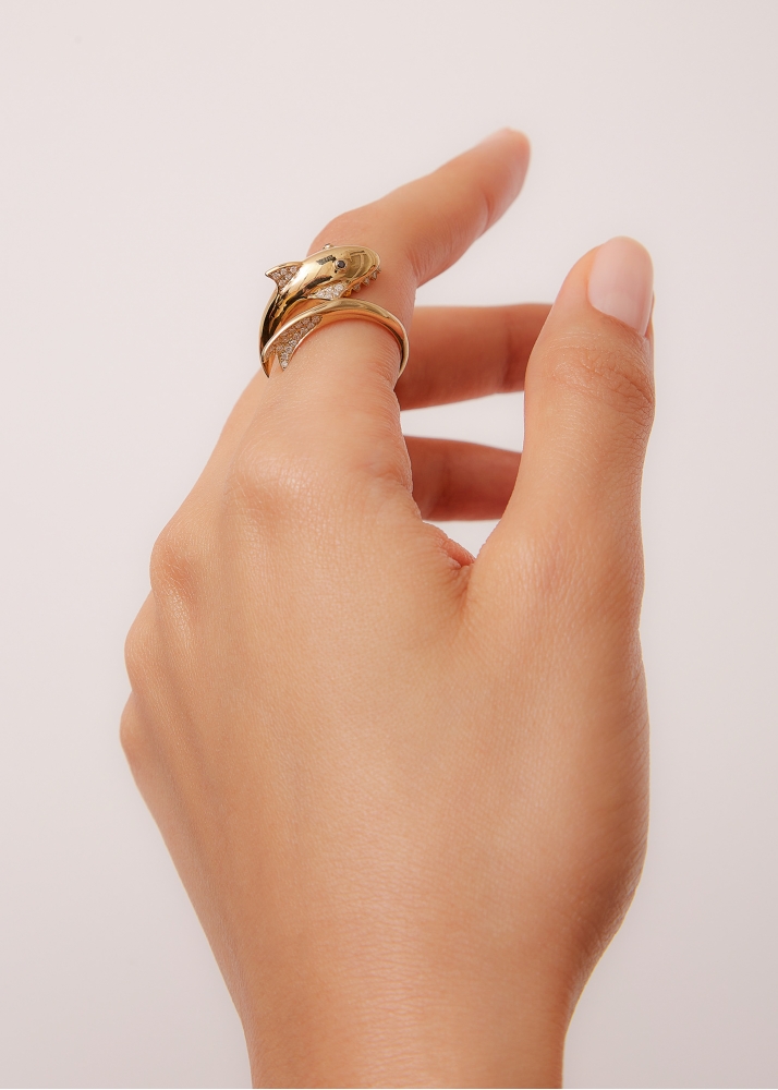 BAGUE REQUIN OR JAUNE