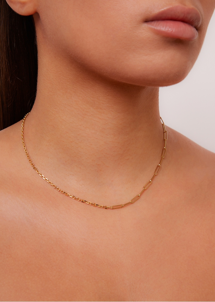 COLLIER SOLITAIRE NU GM OR JAUNE