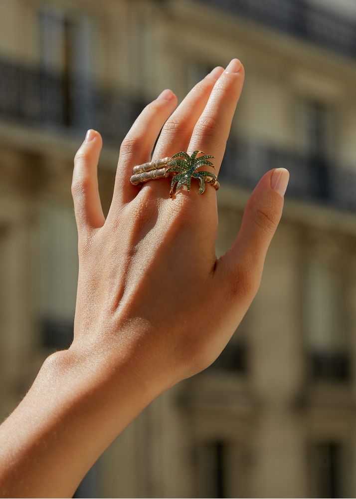BAGUE BAMBOU OR JAUNE