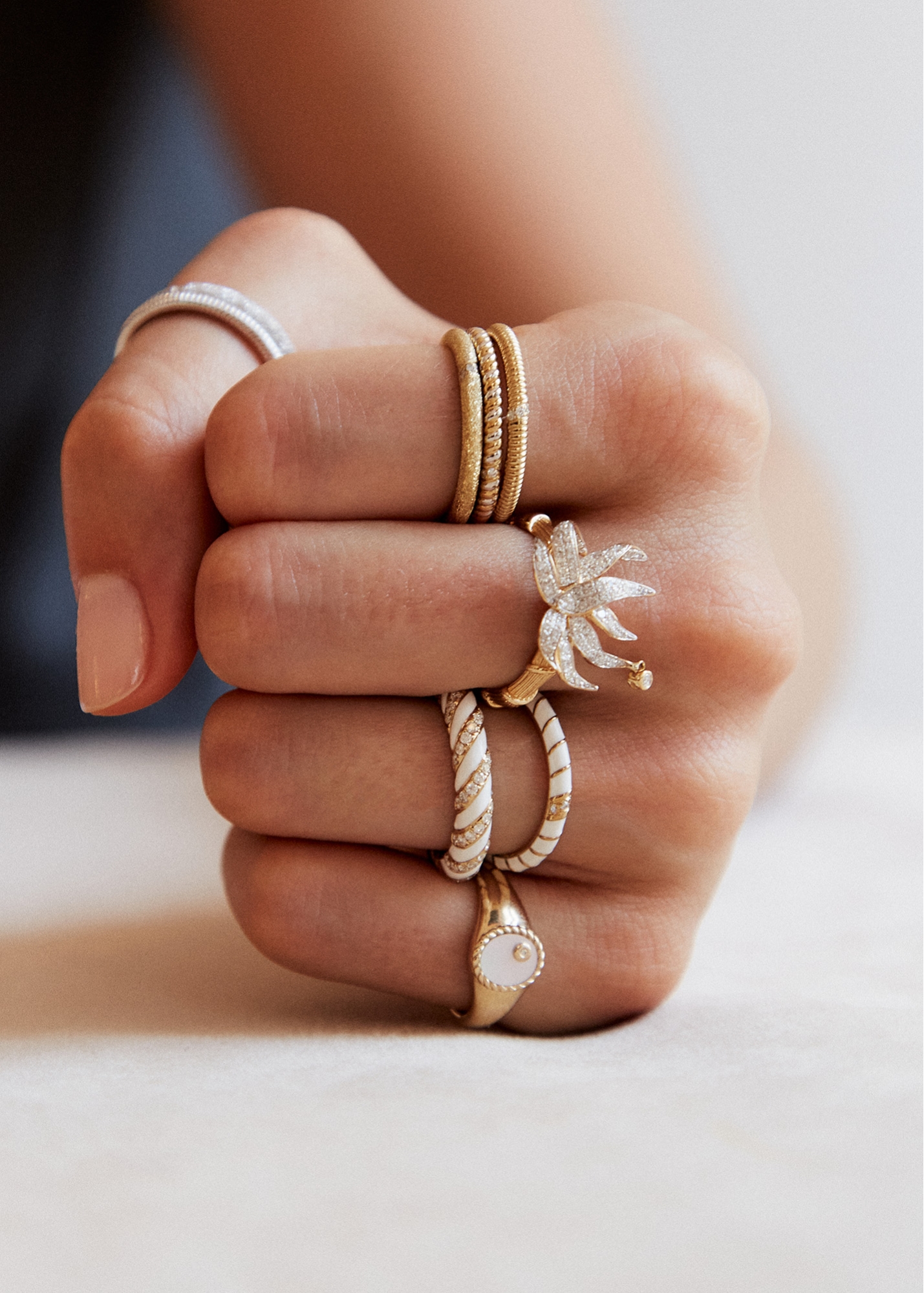 MINI ALLIANCE TORSADE EMAIL BLANC OR JAUNE