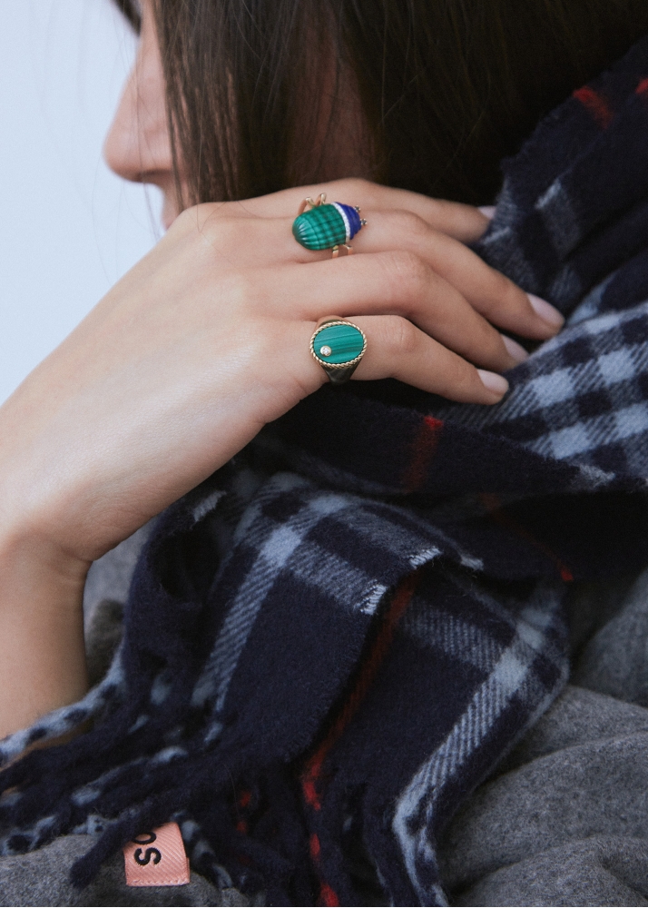 BAGUE SCARABÉE OR JAUNE