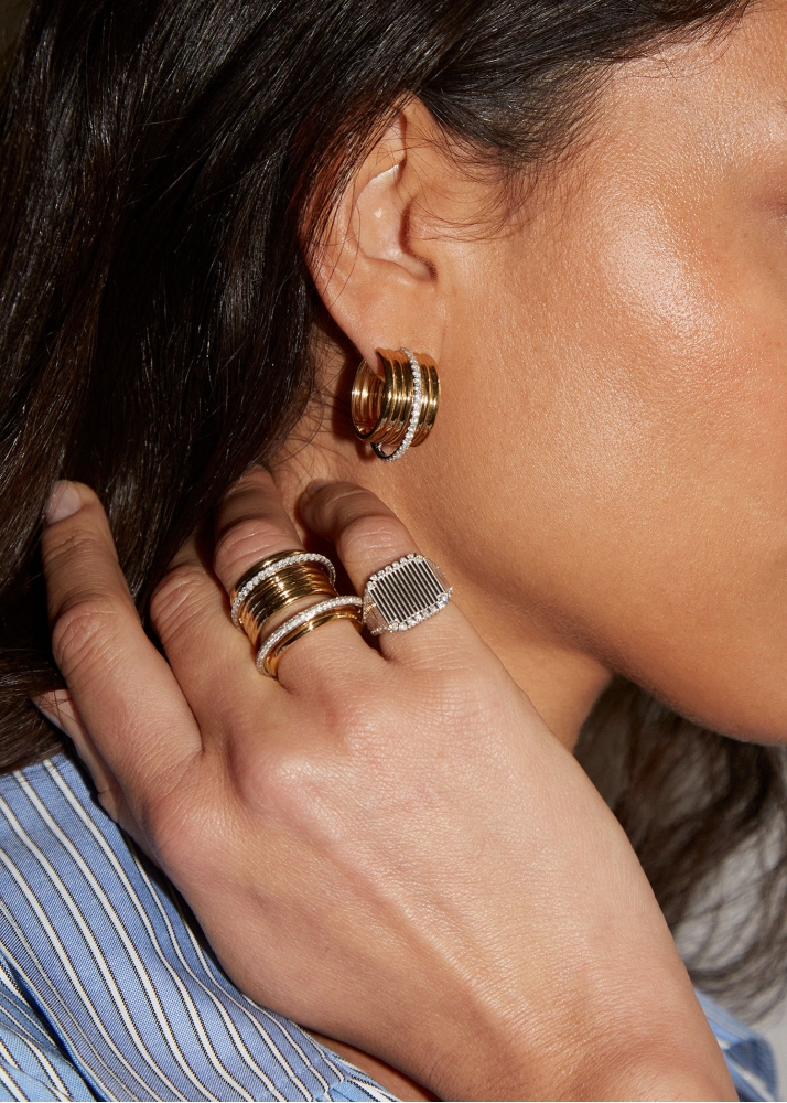 PAIRE DE CRÉOLES SEMAINIER GM 2 ORS