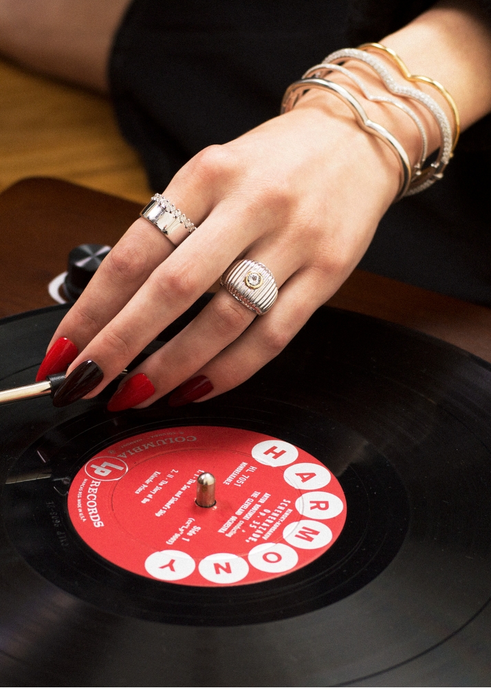 BAGUE MAXI BERLINGOT OR BLANC