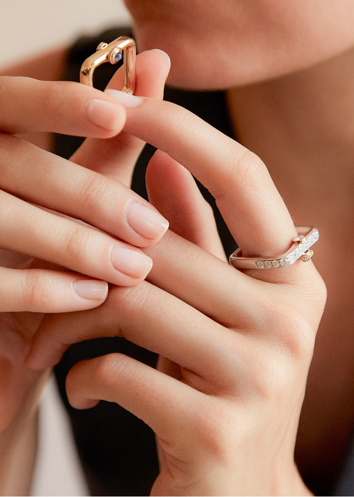 BAGUE GOUSSET DIAMANTS OR BLANC
