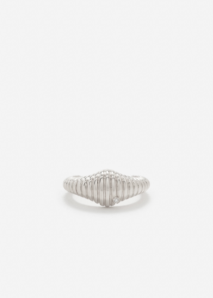 NANO CHEVALIÈRE OVALE BERLINGOT OR BLANC