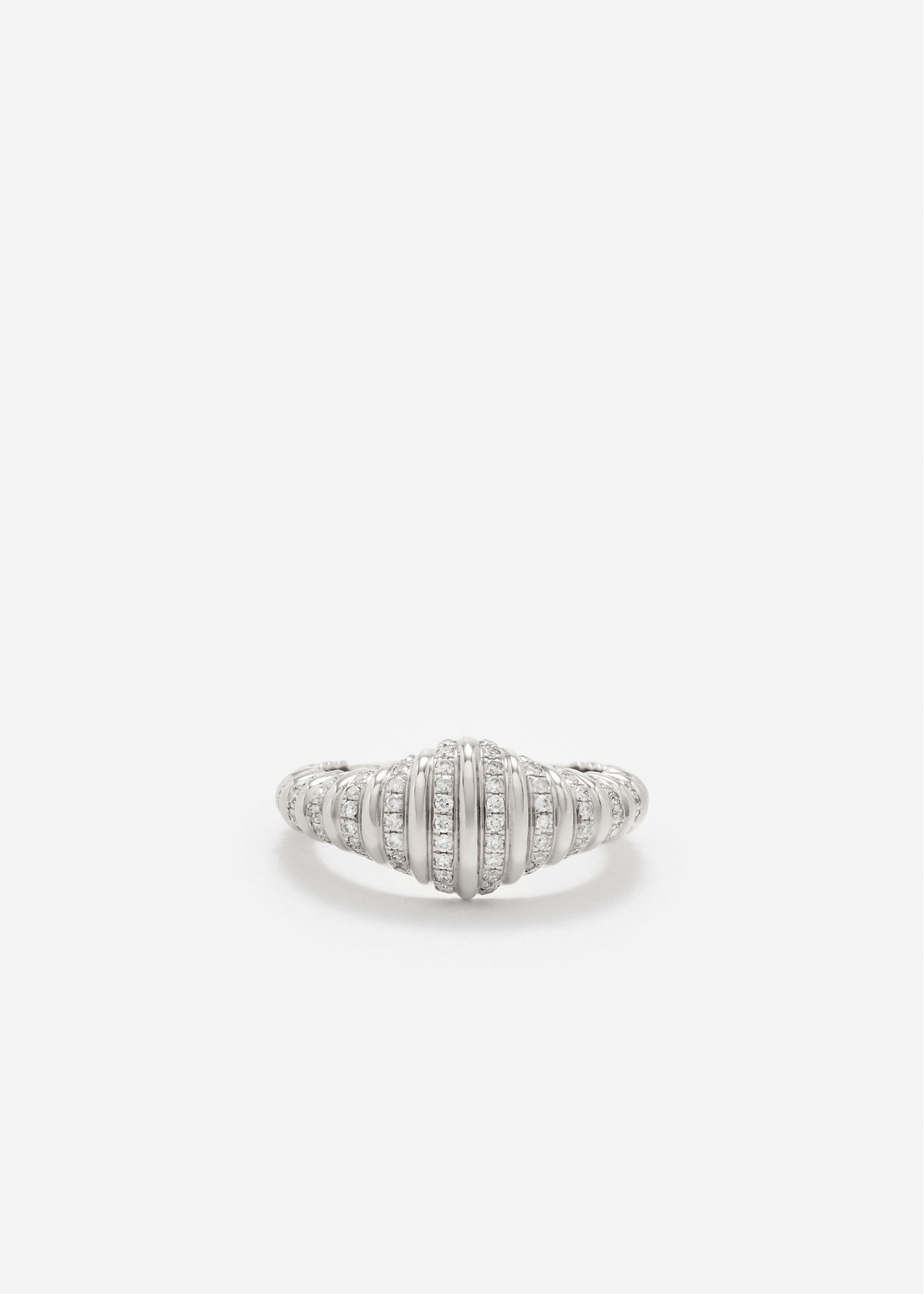 NANO CHEVALIÈRE OVALE BERLINGOT DIAMANTS OR BLANC
