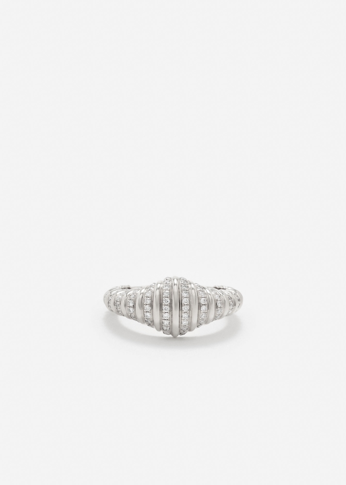 NANO CHEVALIÈRE OVALE BERLINGOT DIAMANTS OR BLANC