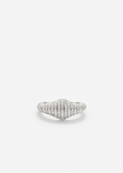 NANO CHEVALIÈRE OVALE BERLINGOT DIAMANTS OR BLANC