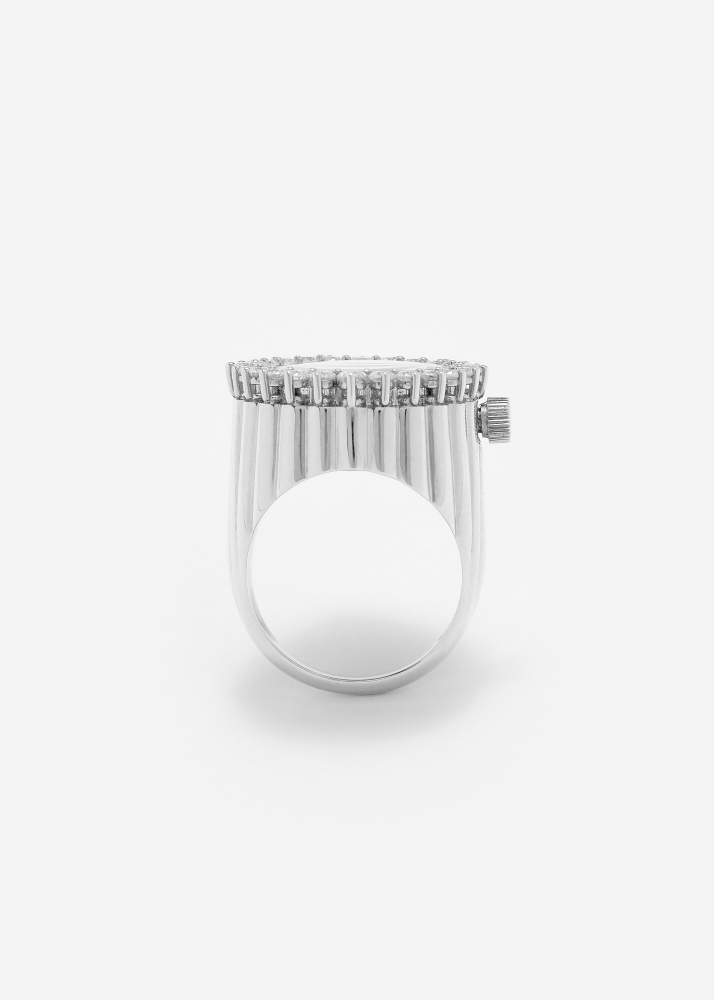 BAGUE MONTRE L'HORLOGE LIMITED EDITION ARGENT
