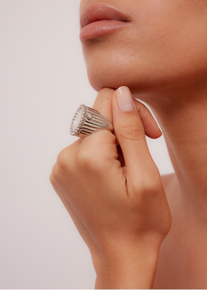 BAGUE MONTRE L'HORLOGE LIMITED EDITION ARGENT