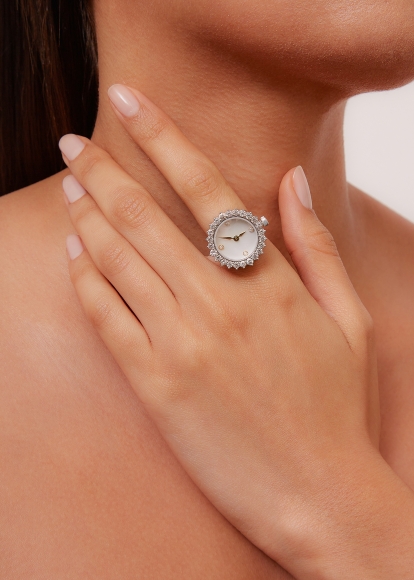 BAGUE MONTRE L'HORLOGE LIMITED EDITION ARGENT