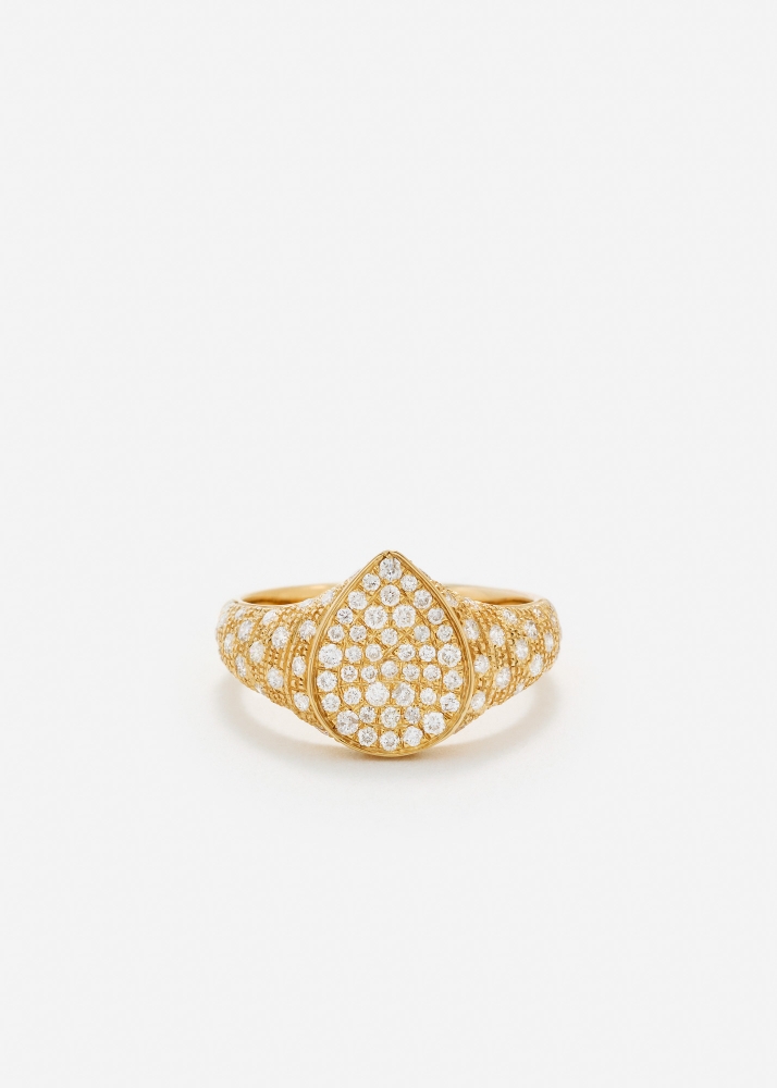 MINI CHEVALIÈRE POIRE DIAMANTS OR JAUNE