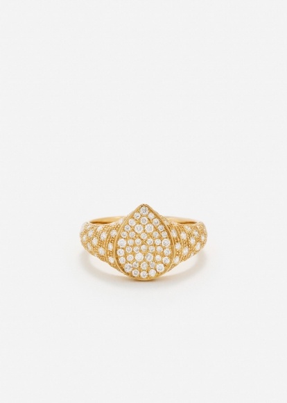 MINI CHEVALIÈRE POIRE DIAMANTS OR JAUNE