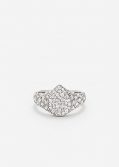 MINI CHEVALIÈRE POIRE DIAMANTS OR BLANC