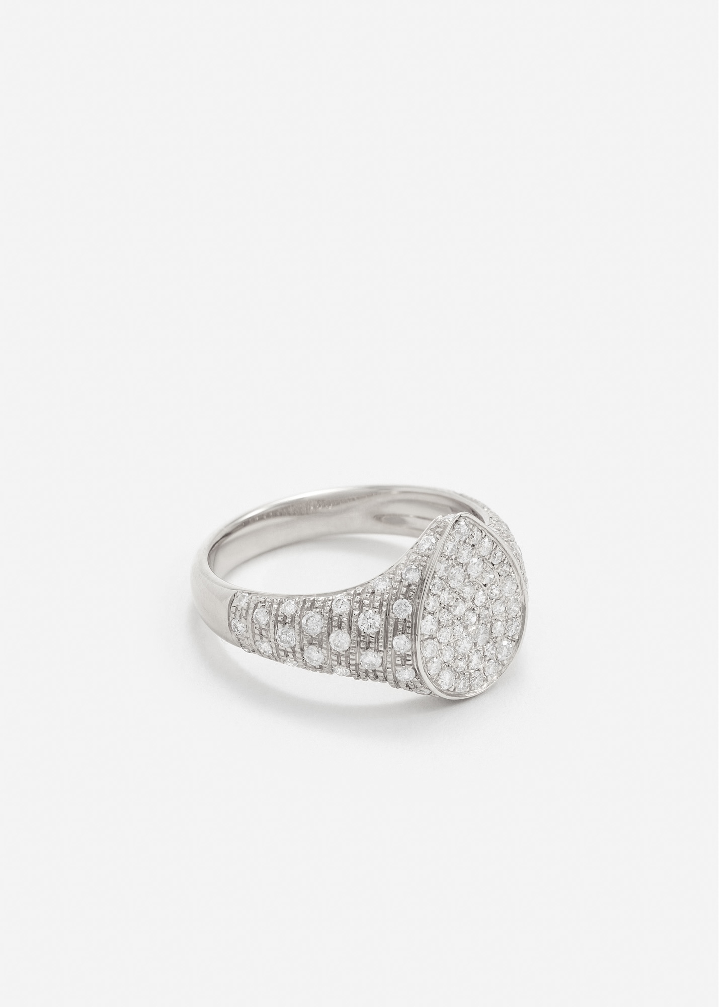 MINI CHEVALIÈRE POIRE DIAMANTS OR BLANC