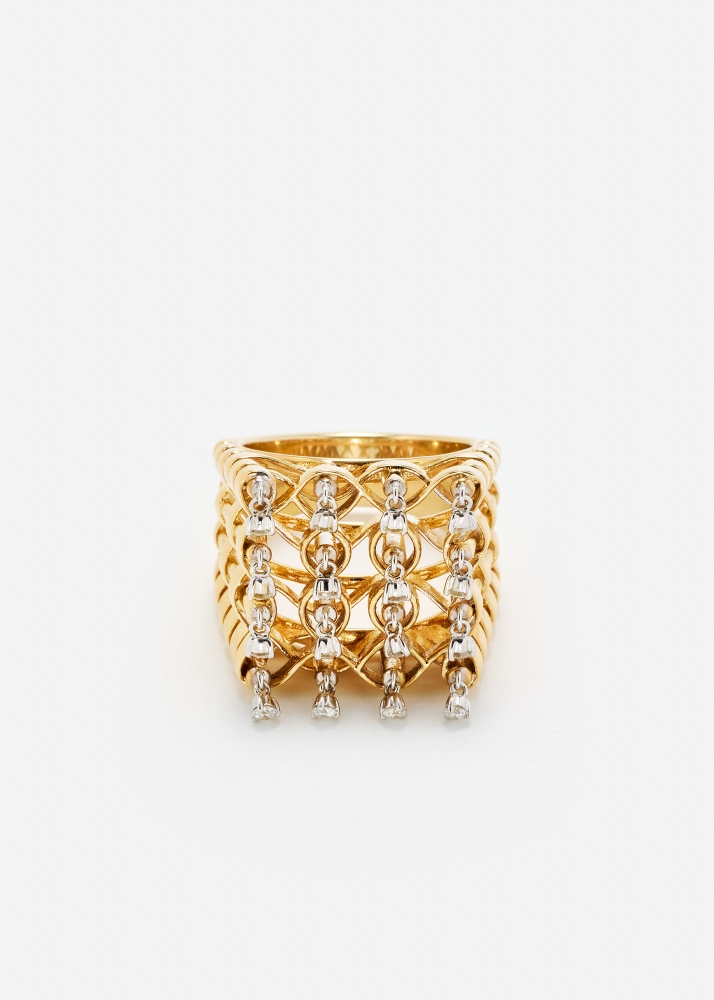 BAGUE RAPHIA GM OR JAUNE
