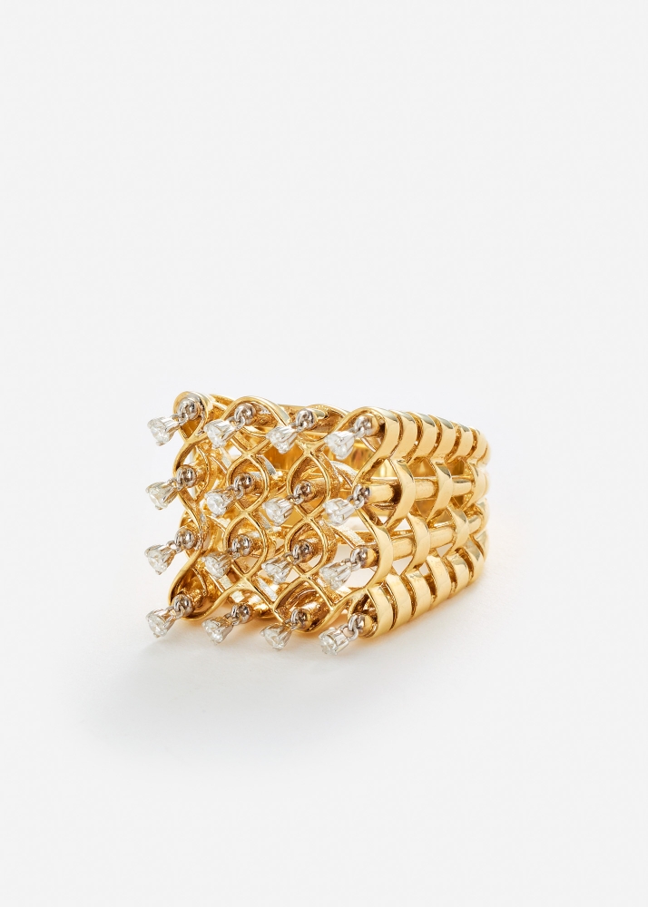 BAGUE RAPHIA GM OR JAUNE