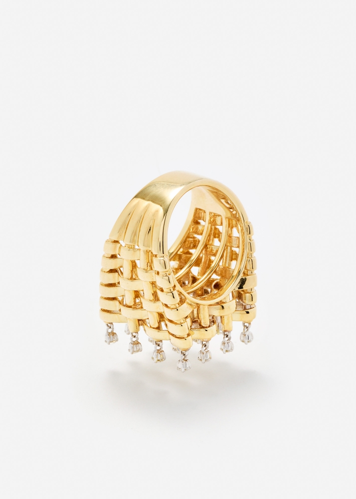BAGUE RAPHIA GM OR JAUNE